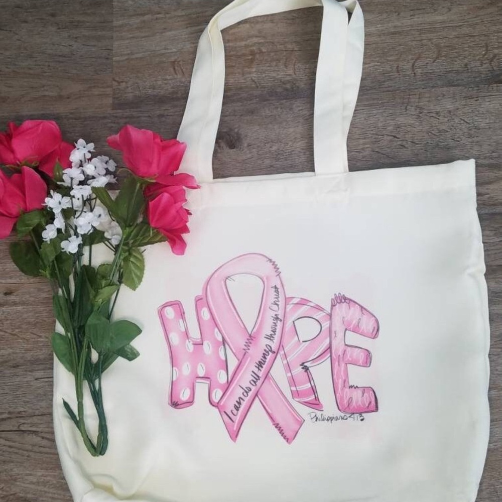 Pink Ribbon Hope Tote Bag